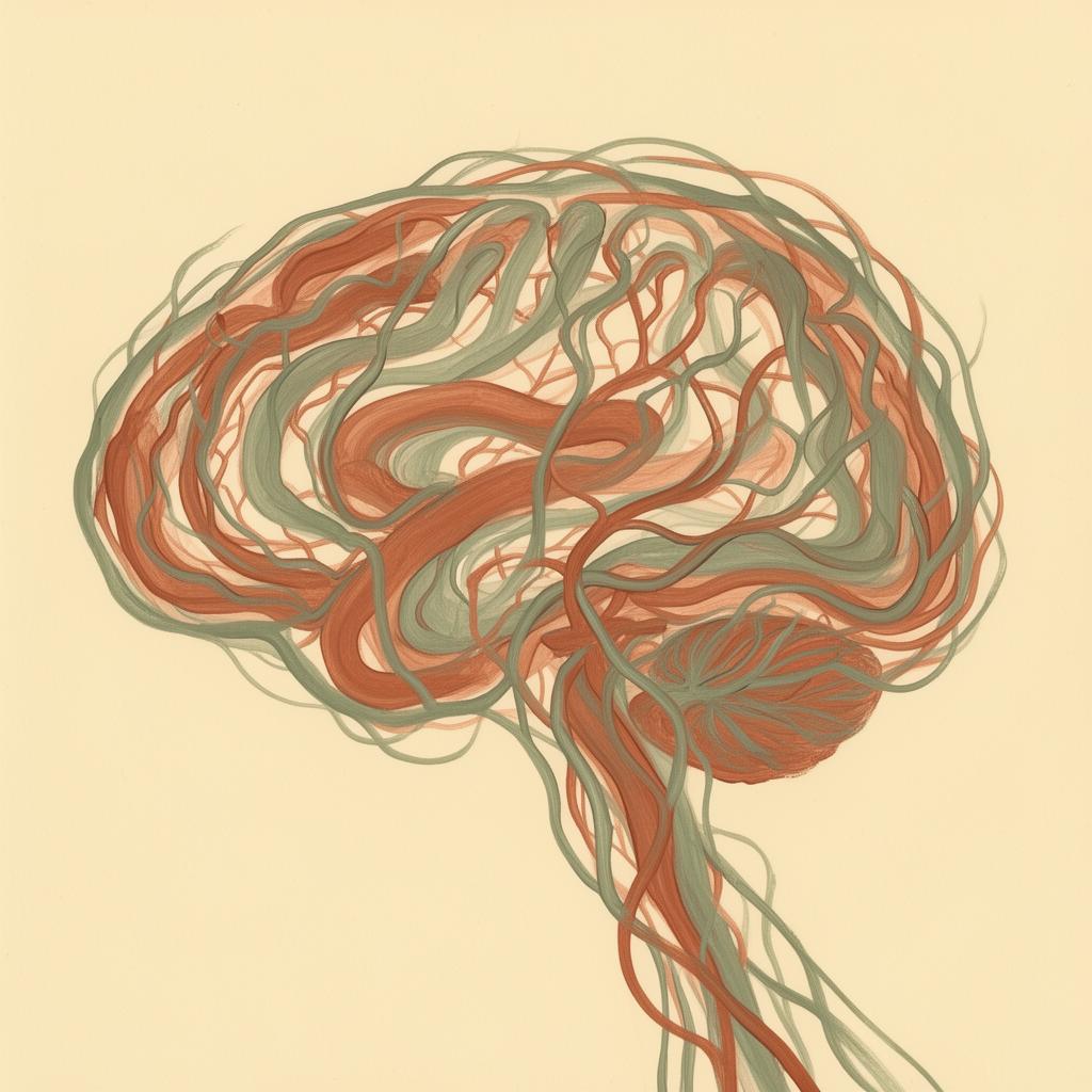 Painterly nervous system illustration