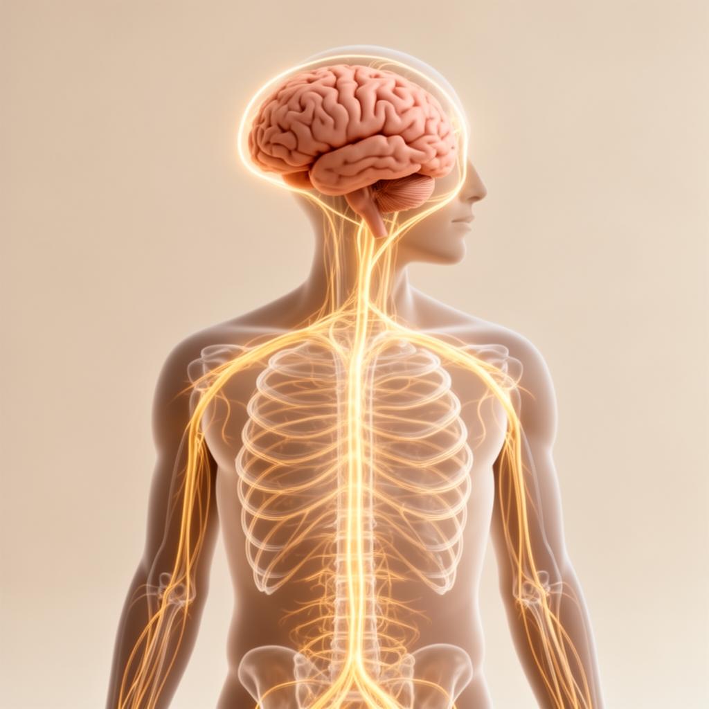 Brain and body connected through neural pathways